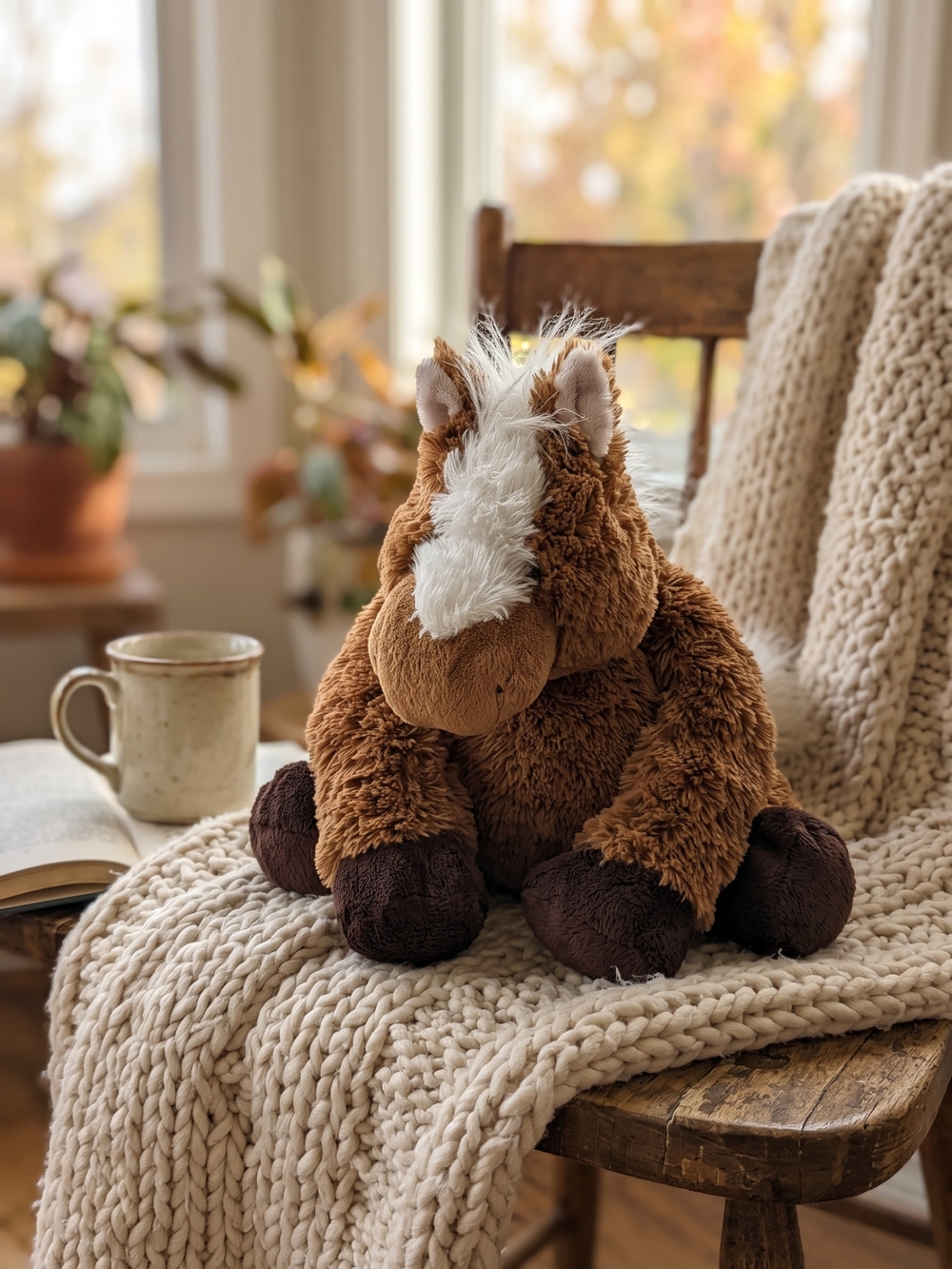 Vintage Ganz Hug-A-Longs Horse Plush Westerncore Cottagecore Floppy Stuffed Toy